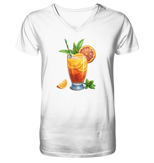 Delicious Cocktail - Mens Organic V-Neck Shirt - ArtfulShenwyn