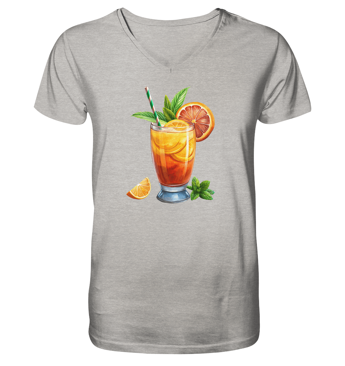 Delicious Cocktail - Mens Organic V-Neck Shirt - ArtfulShenwyn