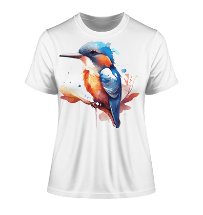 Eisvogel Aquarell - Fitted Ladies Organic Shirt - ArtfulShenwyn