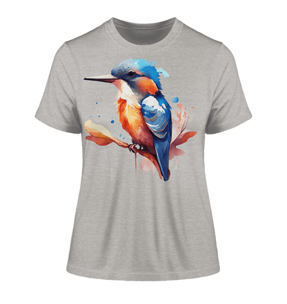 Eisvogel Aquarell - Fitted Ladies Organic Shirt - ArtfulShenwyn