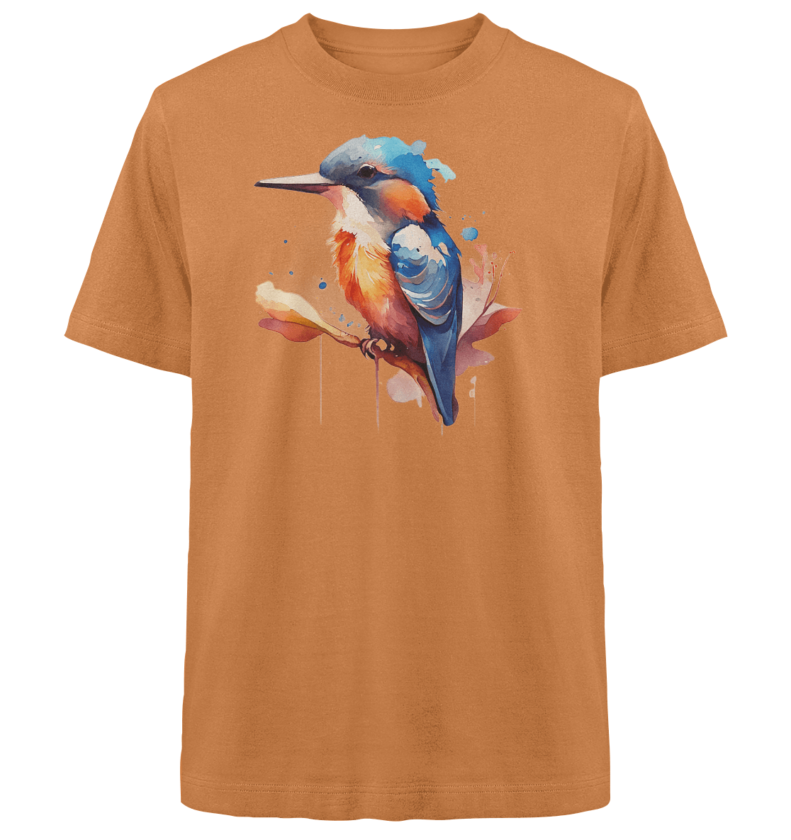 Eisvogel Aquarell - Heavy Oversized Organic Shirt - ArtfulShenwyn