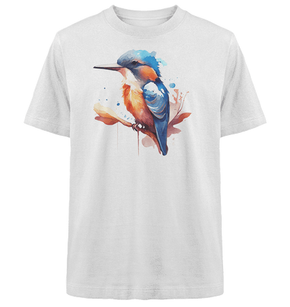 Eisvogel Aquarell - Heavy Oversized Organic Shirt - ArtfulShenwyn