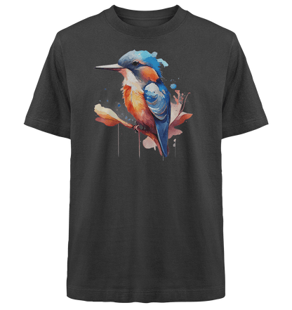 Eisvogel Aquarell - Heavy Oversized Organic Shirt - ArtfulShenwyn