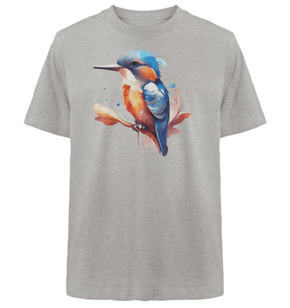 Eisvogel Aquarell - Heavy Oversized Organic Shirt - ArtfulShenwyn