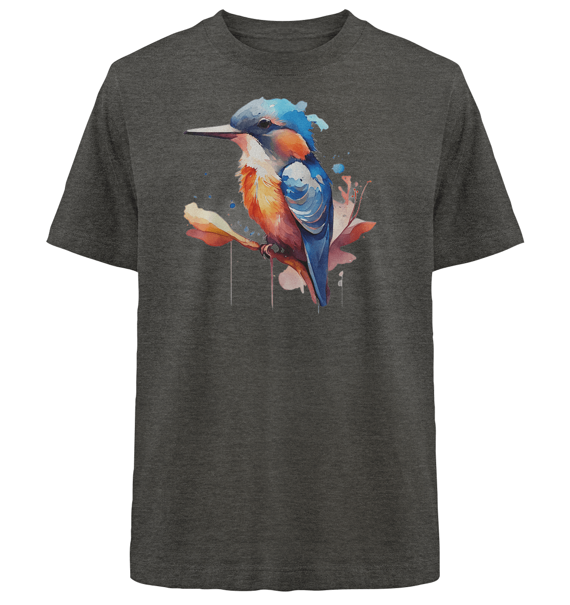 Eisvogel Aquarell - Heavy Oversized Organic Shirt - ArtfulShenwyn