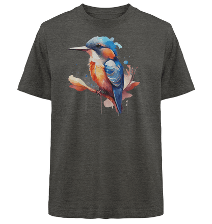 Eisvogel Aquarell - Heavy Oversized Organic Shirt - ArtfulShenwyn