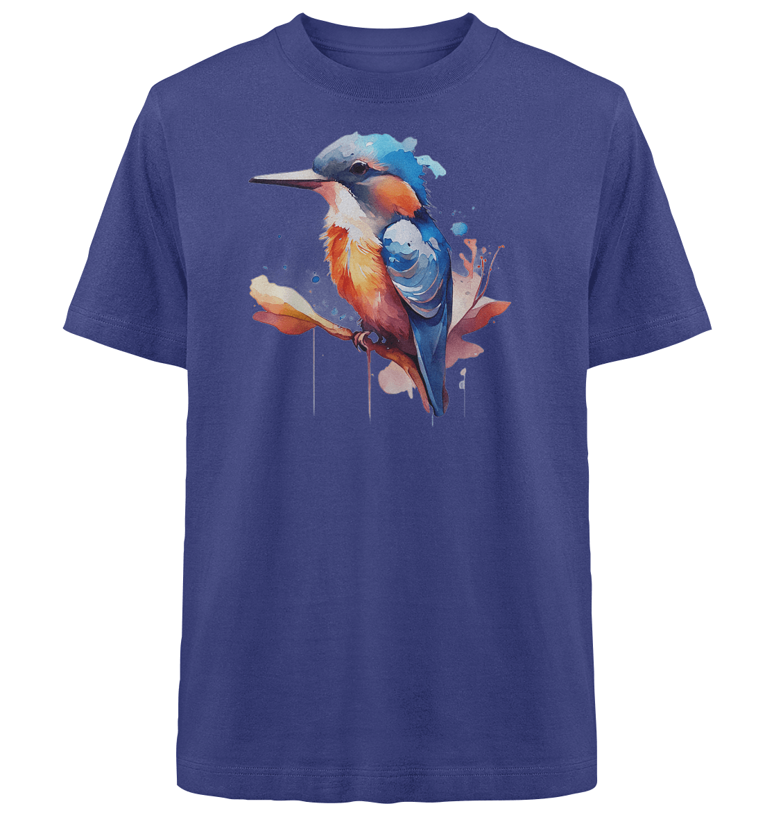 Eisvogel Aquarell - Heavy Oversized Organic Shirt - ArtfulShenwyn