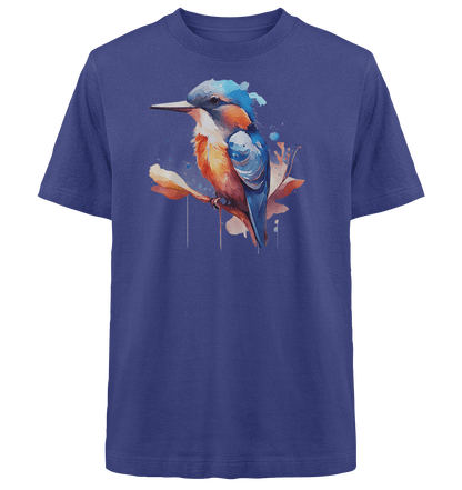 Eisvogel Aquarell - Heavy Oversized Organic Shirt - ArtfulShenwyn