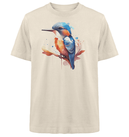 Eisvogel Aquarell - Heavy Oversized Organic Shirt - ArtfulShenwyn