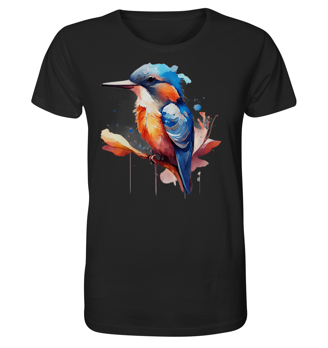 Eisvogel Aquarell - Organic Basic Shirt - ArtfulShenwyn