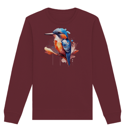 Eisvogel Aquarell - Organic Basic Unisex Sweatshirt - ArtfulShenwyn