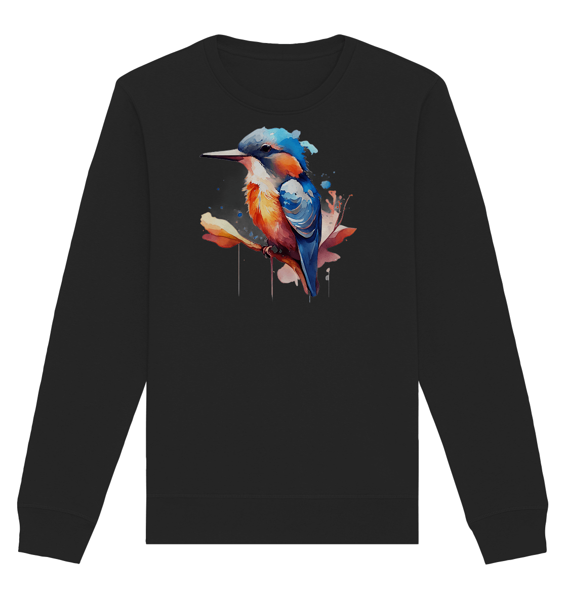 Eisvogel Aquarell - Organic Basic Unisex Sweatshirt - ArtfulShenwyn