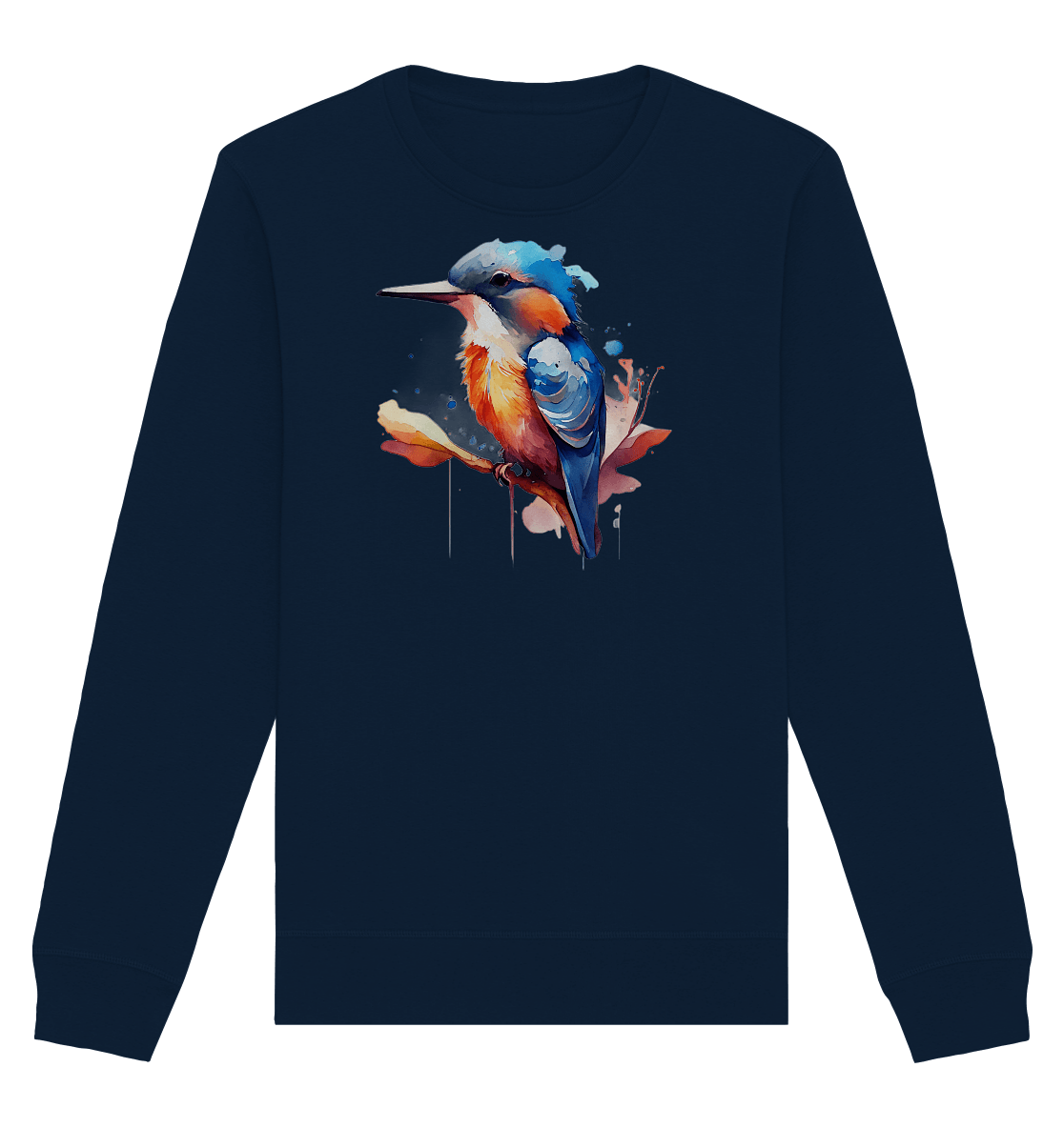 Eisvogel Aquarell - Organic Basic Unisex Sweatshirt - ArtfulShenwyn