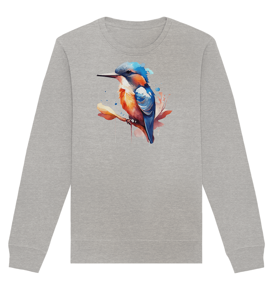 Eisvogel Aquarell - Organic Basic Unisex Sweatshirt - ArtfulShenwyn