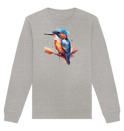 Eisvogel Aquarell - Organic Basic Unisex Sweatshirt - ArtfulShenwyn