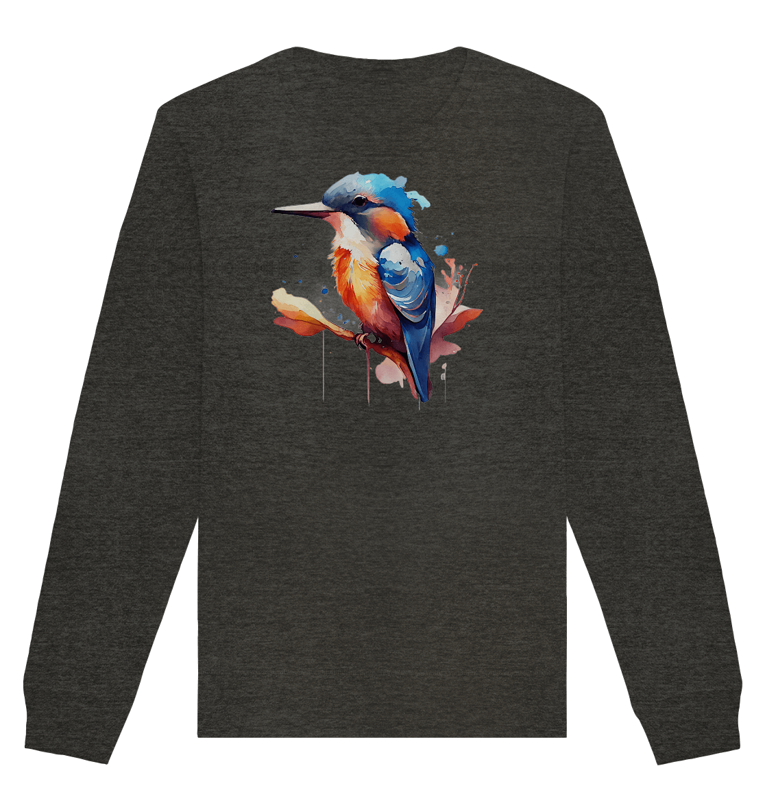 Eisvogel Aquarell - Organic Basic Unisex Sweatshirt - ArtfulShenwyn