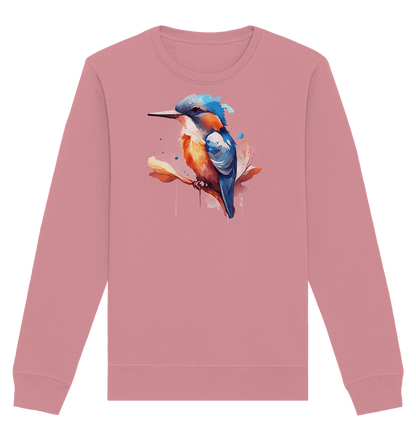 Eisvogel Aquarell - Organic Basic Unisex Sweatshirt - ArtfulShenwyn