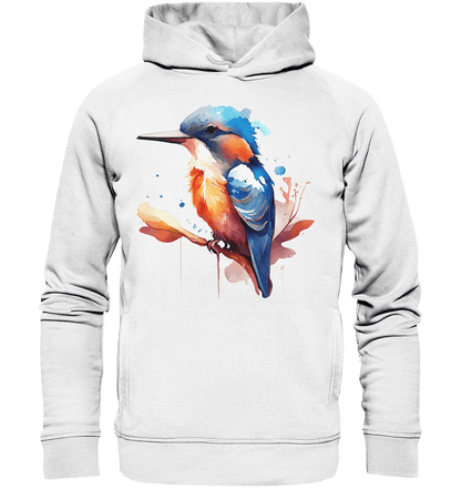 Eisvogel Aquarell - Organic Fashion Hoodie - ArtfulShenwyn