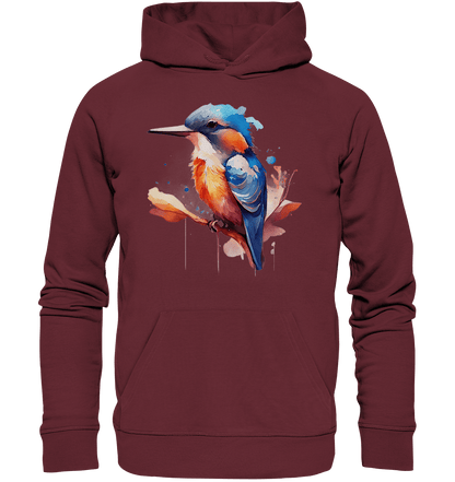 Eisvogel Aquarell - Organic Hoodie - ArtfulShenwyn