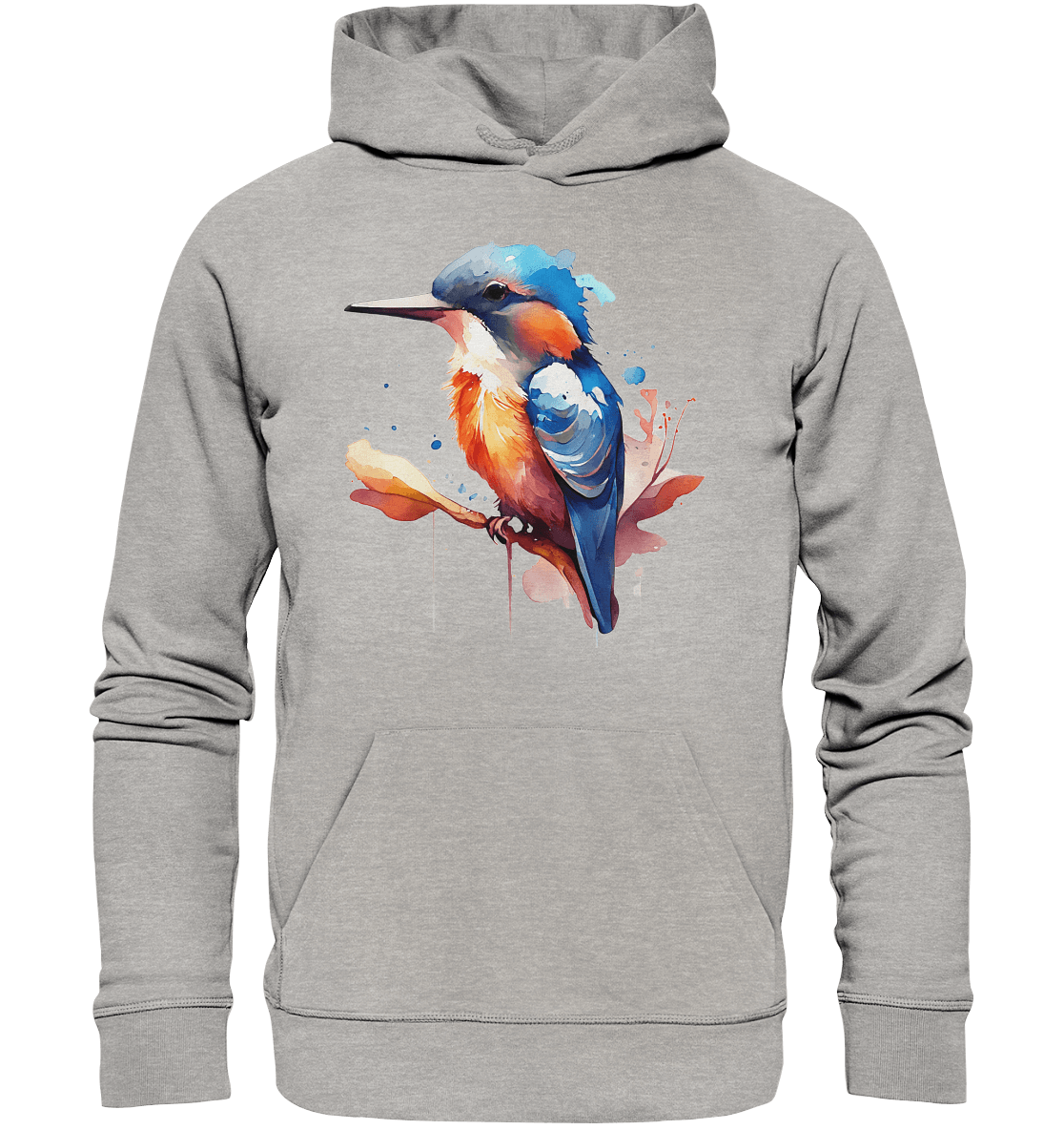 Eisvogel Aquarell - Organic Hoodie - ArtfulShenwyn