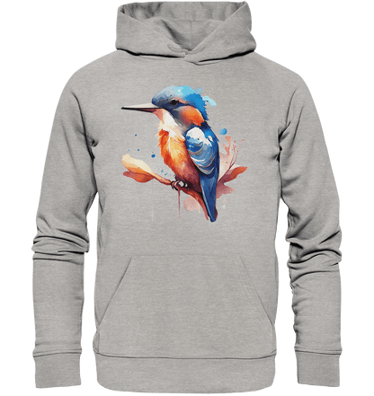 Eisvogel Aquarell - Organic Hoodie - ArtfulShenwyn