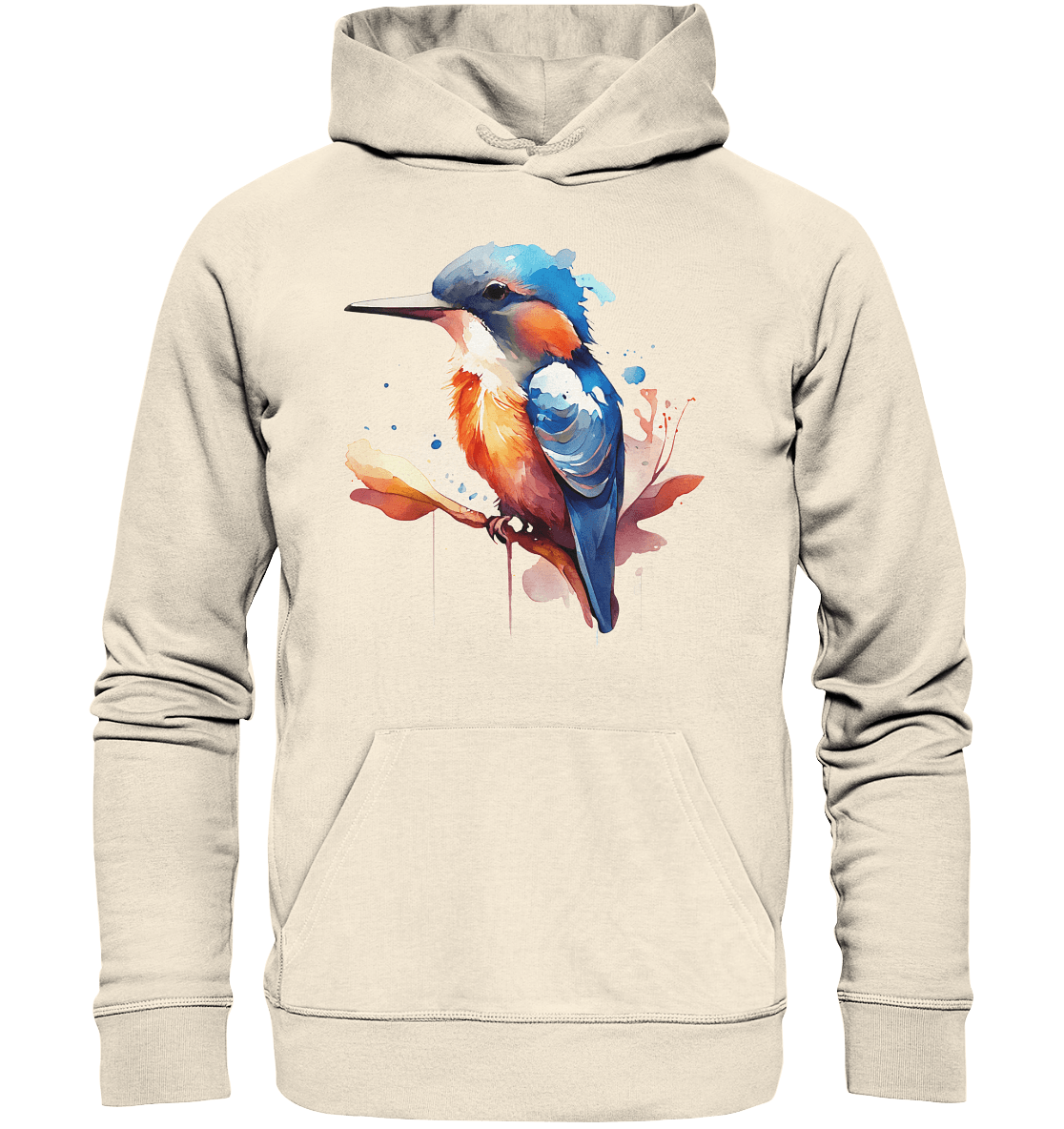 Eisvogel Aquarell - Organic Hoodie - ArtfulShenwyn