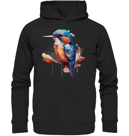 Eisvogel Aquarell - Organic Hoodie - ArtfulShenwyn