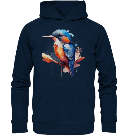 Eisvogel Aquarell - Organic Hoodie - ArtfulShenwyn