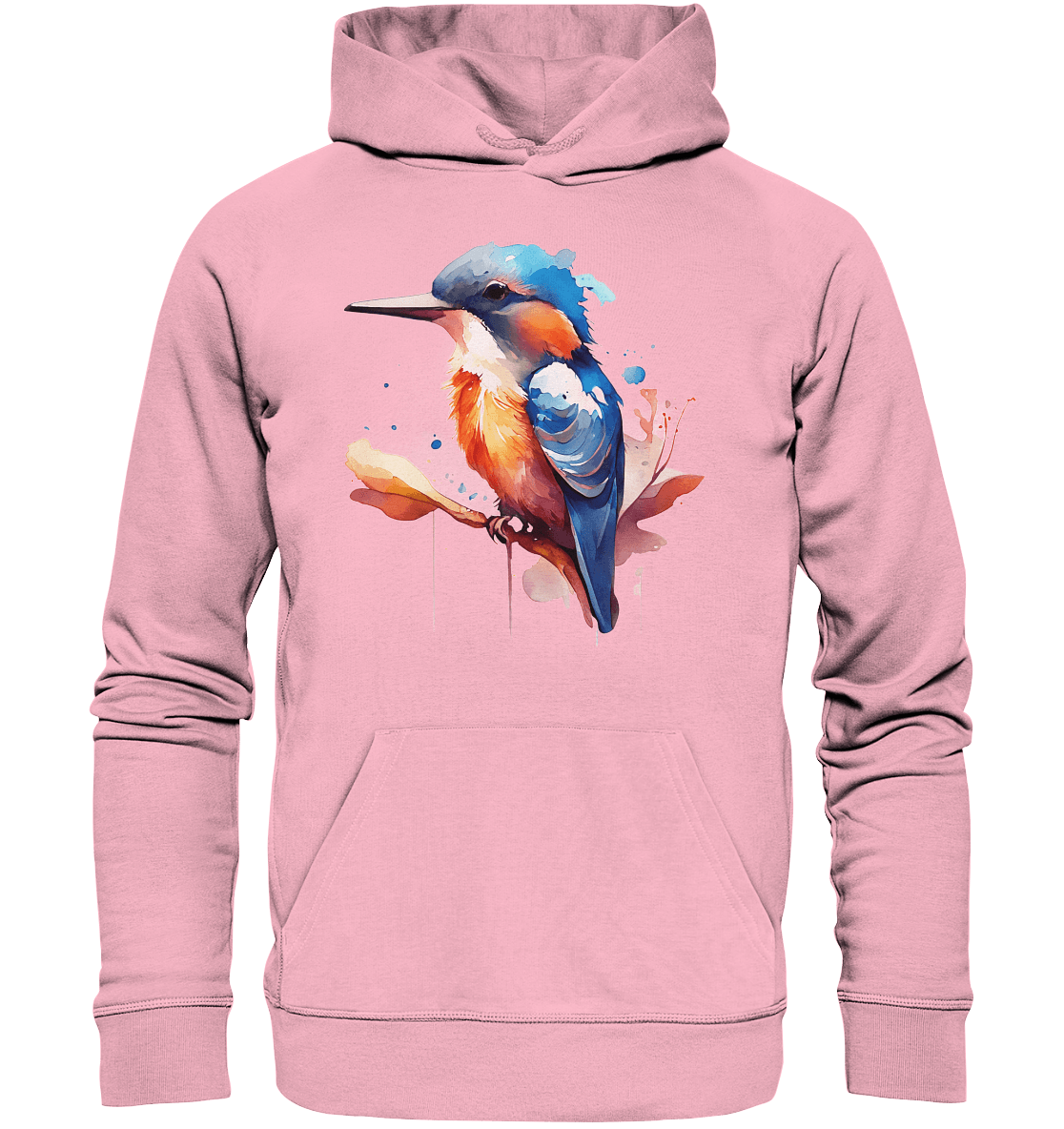 Eisvogel Aquarell - Organic Hoodie - ArtfulShenwyn