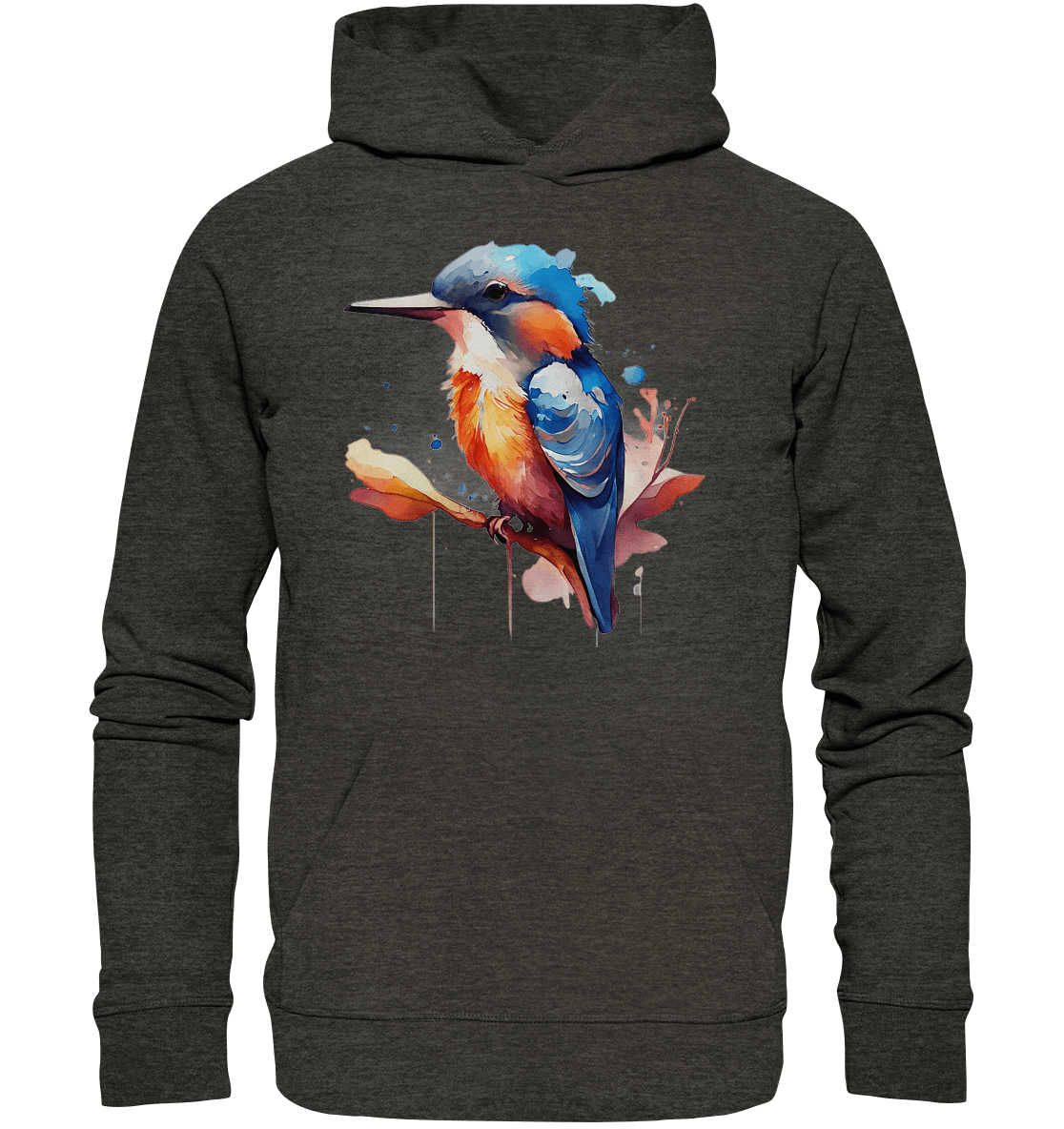 Eisvogel Aquarell - Organic Hoodie - ArtfulShenwyn