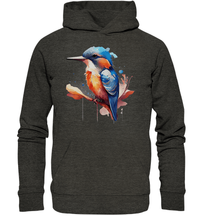 Eisvogel Aquarell - Organic Hoodie - ArtfulShenwyn