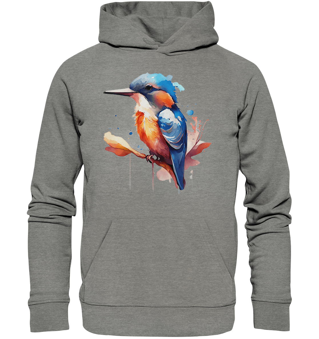 Eisvogel Aquarell - Organic Hoodie - ArtfulShenwyn