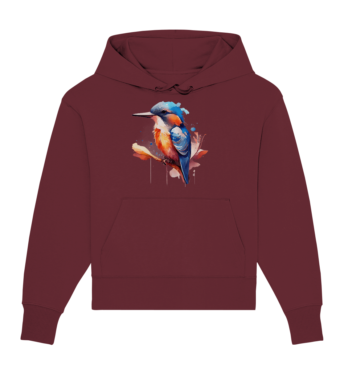 Eisvogel Aquarell - Organic Oversize Hoodie - ArtfulShenwyn