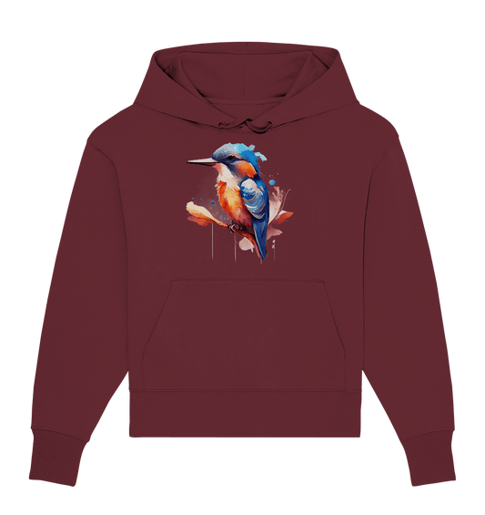 Eisvogel Aquarell - Organic Oversize Hoodie - ArtfulShenwyn