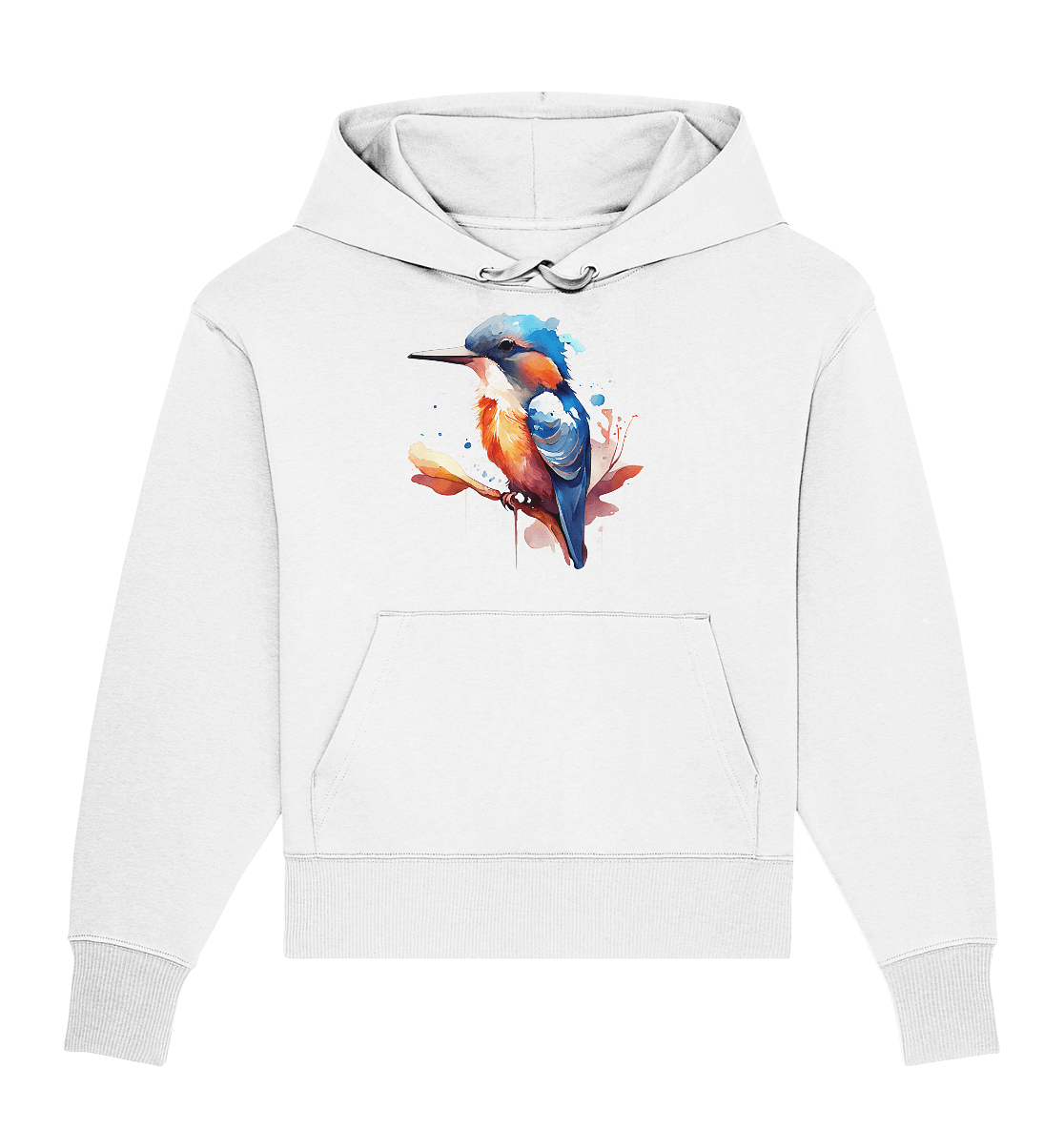 Eisvogel Aquarell - Organic Oversize Hoodie - ArtfulShenwyn