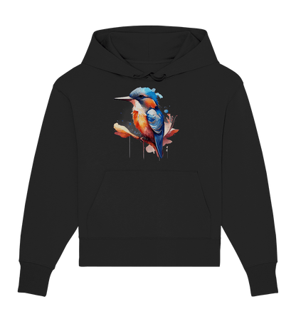 Eisvogel Aquarell - Organic Oversize Hoodie - ArtfulShenwyn