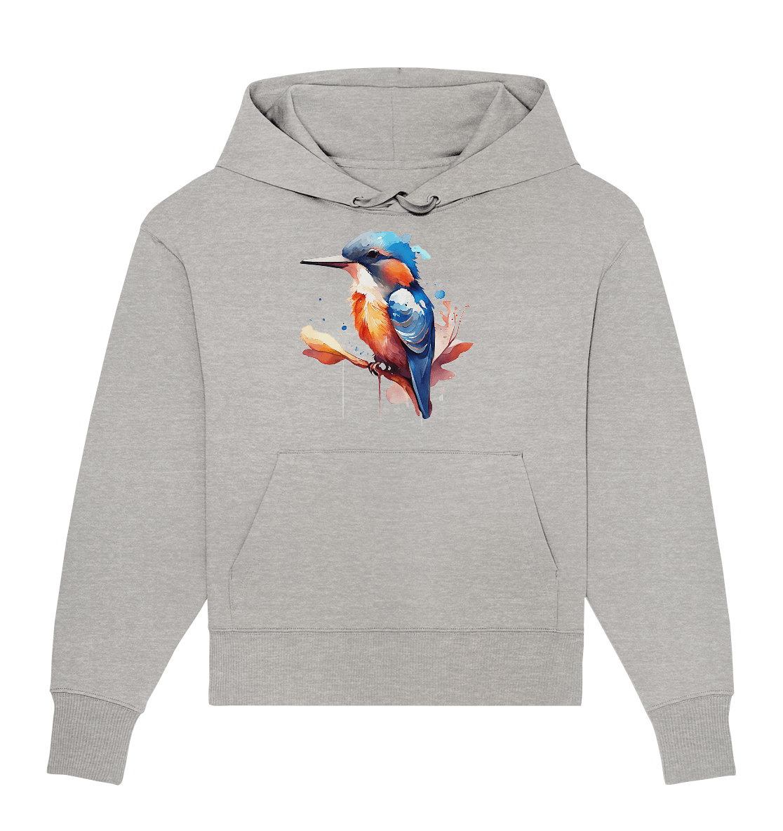 Eisvogel Aquarell - Organic Oversize Hoodie - ArtfulShenwyn