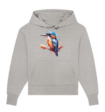 Eisvogel Aquarell - Organic Oversize Hoodie - ArtfulShenwyn