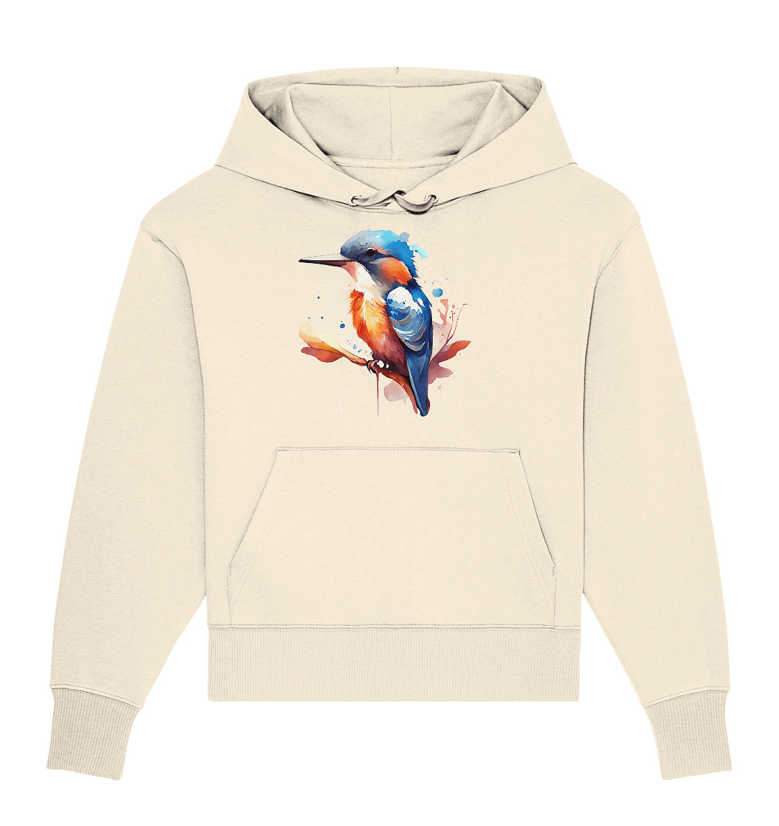 Eisvogel Aquarell - Organic Oversize Hoodie - ArtfulShenwyn