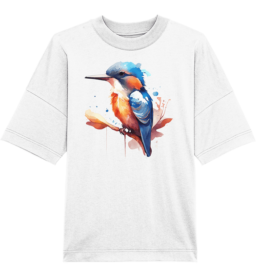 Eisvogel Aquarell - Organic Oversize Shirt - ArtfulShenwyn