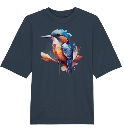 Eisvogel Aquarell - Organic Oversize Shirt - ArtfulShenwyn