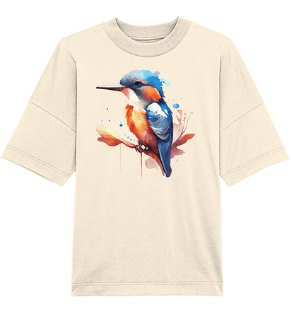 Eisvogel Aquarell - Organic Oversize Shirt - ArtfulShenwyn