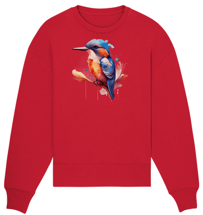 Eisvogel Aquarell - Organic Oversize Sweatshirt - ArtfulShenwyn