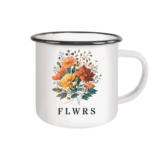 Emailletasse, Blumenstrauß FLWRS - ArtfulShenwyn