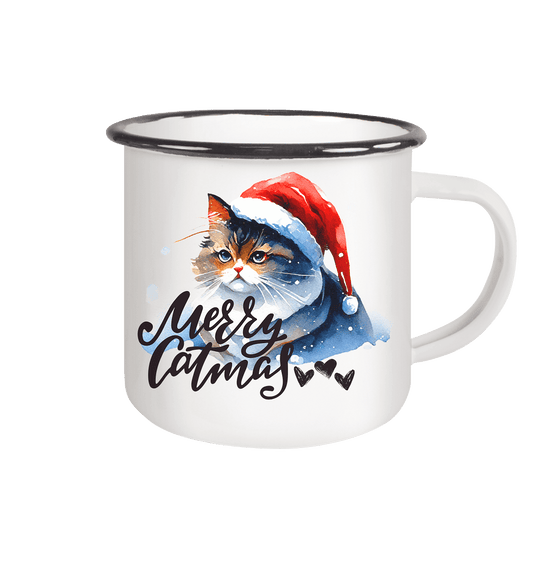 Emailletasse, Merry Catmas - ArtfulShenwyn