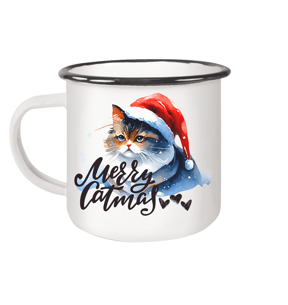 Emailletasse, Merry Catmas - ArtfulShenwyn