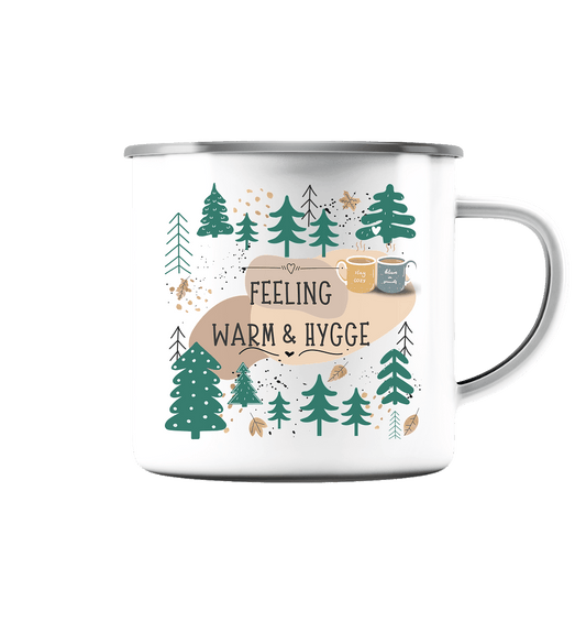 Emailletasse mit Waldmotiv Hygge - ArtfulShenwyn