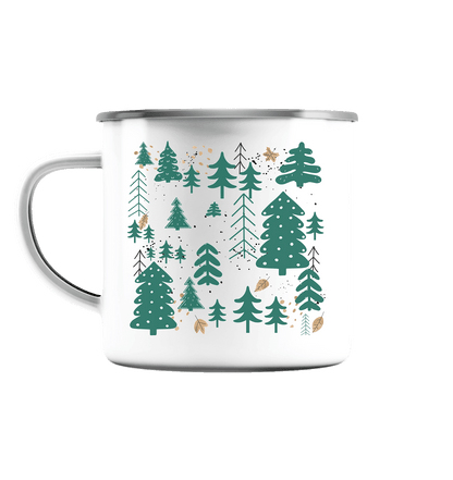 Emailletasse mit Waldmotiv Hygge - ArtfulShenwyn