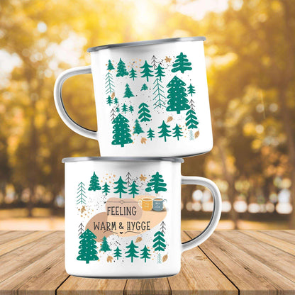 Emailletasse mit Waldmotiv Hygge - ArtfulShenwyn