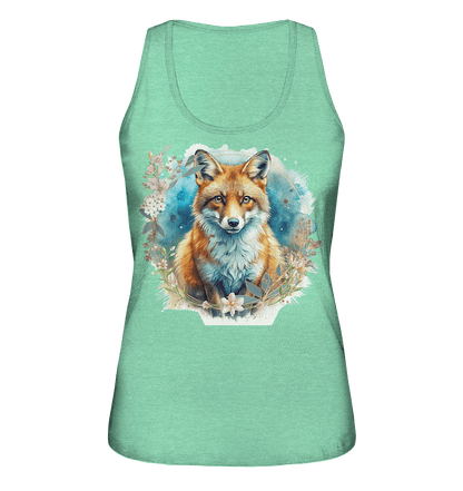 Flower Fox - Ladies Organic Tank-Top - ArtfulShenwyn